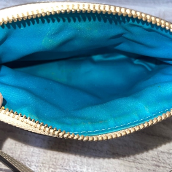 Coach Poppy Gold Logo Clutch Purse Mini Bag - Picture 3 of 7